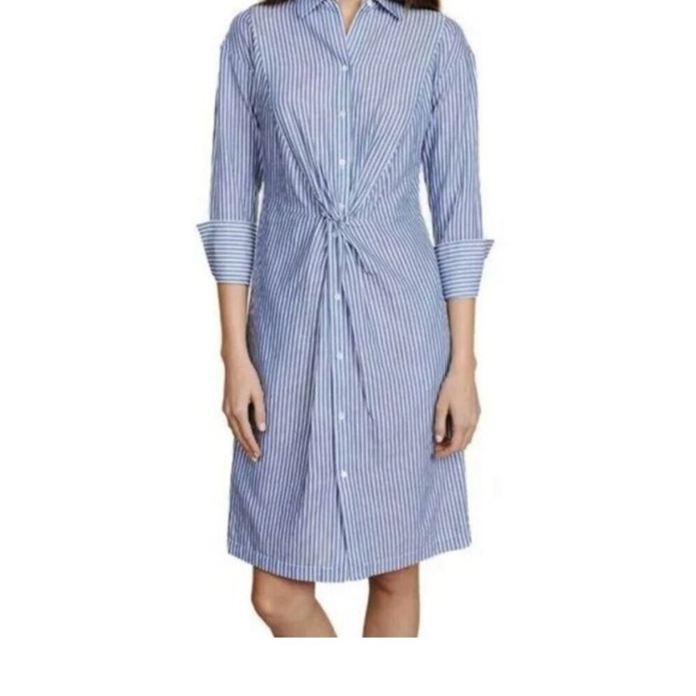 Vince Blue and White Striped Shirt